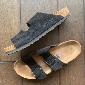Birkenstock Arizona Suede Leather Two-Strap Sandal